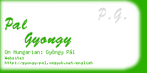 pal gyongy business card