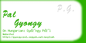 pal gyongy business card